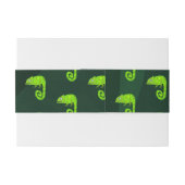 Bandeau De Faire-part Caméléon vert mignon (Dos exemple)