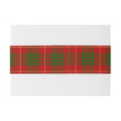 Bandeau De Faire-part Cameron Scottish Tartan Belly Band (Dos exemple)