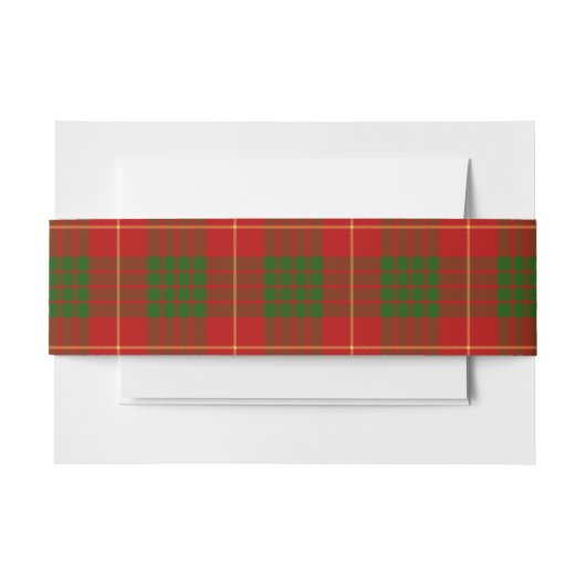 Bandeau De Faire-part Cameron Scottish Tartan Belly Band (Devant Example)