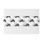 Bandeau De Faire-part Camion Silhouette à la main (Dos exemple)