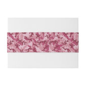 Bandeau De Faire-part Camouflage rose (Dos exemple)