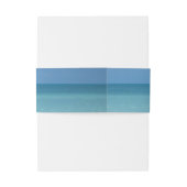 Bandeau De Faire-part Caraïbes Horizon Tropical Turquoise Bleu (Dos Example)