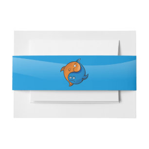 Bandeau De Faire-part Caricature de poisson Yin Yang