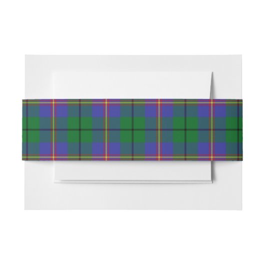 Bandeau De Faire-part Carmichael Scottish Tartan Belly Band (Devant Example)