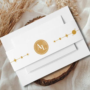 Bandeau De Faire-part Carte d'embarquement Mariage Cosmique