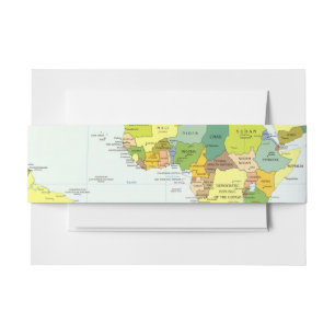 Bandeau De Faire-part Carte du Monde Atlas Politique Poster : Décoration