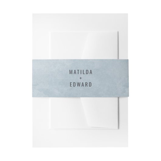 Bandeau De Faire-part Carte du monde de l'aquarelle bleue mariage (Devant example)