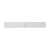 Bandeau De Faire-part Carte Gold Foil World Destination Mariage Monogram (Plat)
