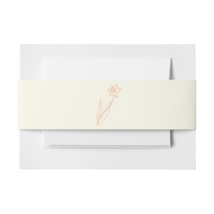 Bandeau De Faire-part ceinture de maternité de mariage jonquille