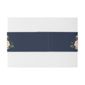 Bandeau De Faire-part ceinture mariage bleu marine (Dos exemple)