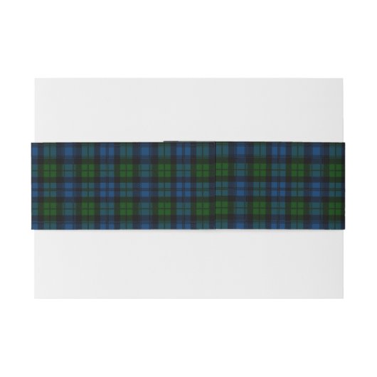 Bandeau De Faire-part Ceinture ventrale tartan écossais Campbell (Dos exemple)