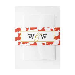 Bandeau De Faire-part Célébration de mariage avec monogramme CHINE