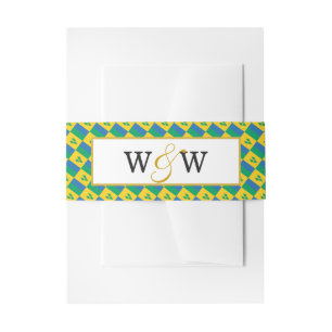 Bandeau De Faire-part Célébration du Mariage du monogramme ST VINCENT