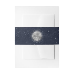Bandeau De Faire-part Céleste Moon Mariage Belly Band