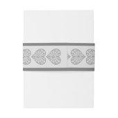 Bandeau De Faire-part Céramique gris dentelle (Dos Example)