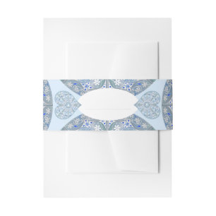 Bandeau De Faire-part Céramique Lace Bleu clair
