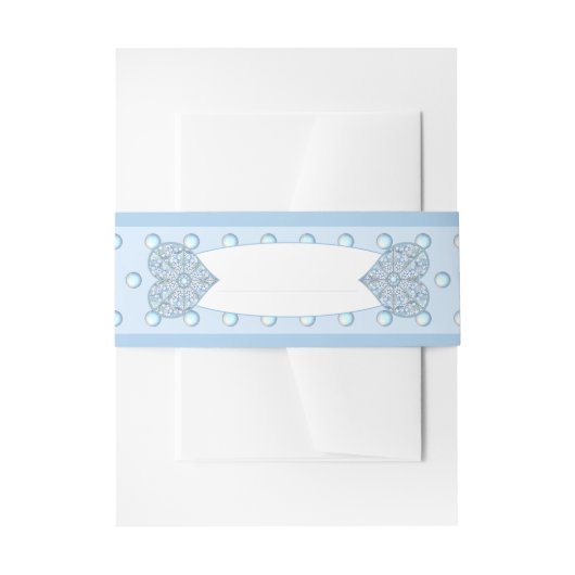 Bandeau De Faire-part Céramique Lace Bleu clair (Devant example)