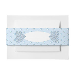 Bandeau De Faire-part Céramique Lace Bleu clair