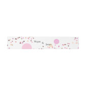 Bandeau De Faire-part Cercles de confetti rose mariage (Plat)