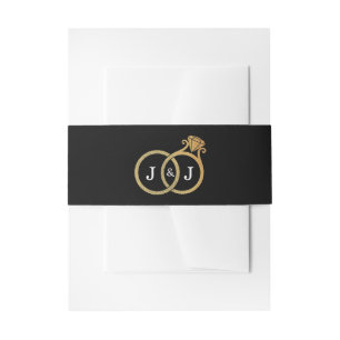 Bandeau De Faire-part Cercles Mariages Chic Faux Gold Foil
