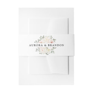Bandeau De Faire-part Champagne Ivory Blush rose Floral Mariage