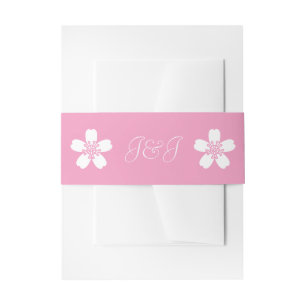 Bandeau De Faire-part Charming Sakura dans la bande d'invitation Petal r