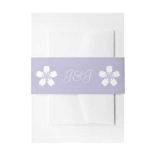 Bandeau De Faire-part Charming Sakura in Lavender Invitation Belly Band
