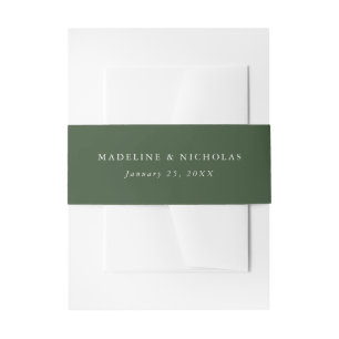 Bandeau De Faire-part Chasse Sombre Vert Mariage Personnalisé