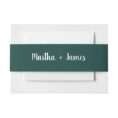 Bandeau De Faire-part Chasseur Boho élégant Green Custom Wedding (Devant Example)