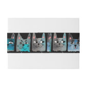 Bandeau De Faire-part Chats bleus (Dos exemple)