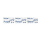 Bandeau De Faire-part Chattanooga Toile Navy et Blanc (Plat)
