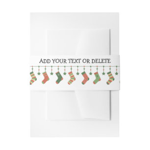 Bandeau De Faire-part Chaussettes de Noël jarretelles saisonnières tex