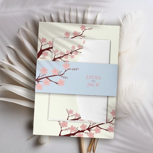 Bandeau De Faire-part Cherry Blossom Mariage à thème