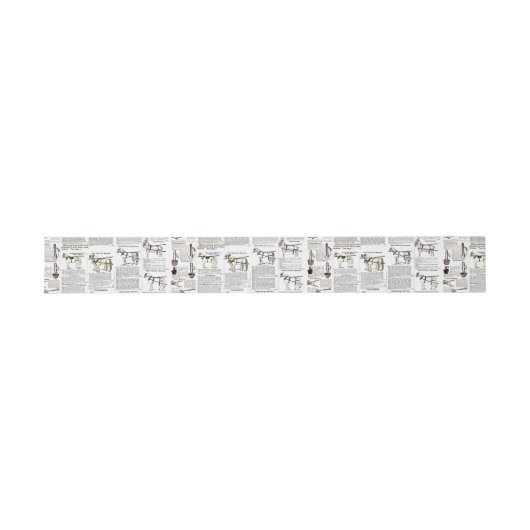 Bandeau De Faire-part Cheval Antique Publicité Journal Art (Plat)