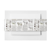 Bandeau De Faire-part Cheval Antique Publicité Journal Art (Devant Example)