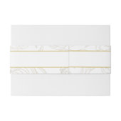 Bandeau De Faire-part Chic Blanc Gold nommé Faire-part de mariage (Dos exemple)