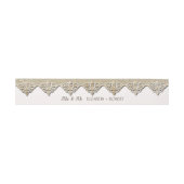 Bandeau De Faire-part Chic Élégant Damas (Plat)