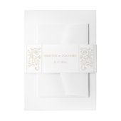 Bandeau De Faire-part Chic Formal Ecru Scrollwork Border Wedding (Devant example)
