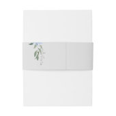 Bandeau De Faire-part Chic gris clair et bleu Hydrangea (Dos Example)