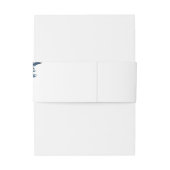 Bandeau De Faire-part Chic Indigo Mariage Monogramme rouille (Dos Example)