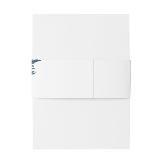 Bandeau De Faire-part Chic Indigo Mariage Monogramme rouille (Dos Example)