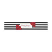 Bandeau De Faire-part Chic Moderne Luxe Mariage Collection - Roses rouge (Plat)