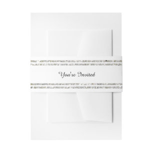 Bandeau De Faire-part Chic Parties scintillant Argent - Bande ventre