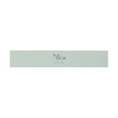 Bandeau De Faire-part Chic Sage Vert Moderne Simple Mariage (Plat)