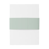 Bandeau De Faire-part Chic Sage Vert Moderne Simple Mariage (Dos Example)