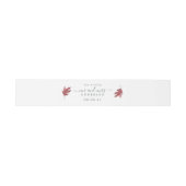 Bandeau De Faire-part Chic Script Future M. Mme Burgundy Leaf Mariage (Plat)