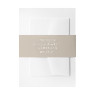 Bandeau De Faire-part Chic Script Future M. Mme Gray Mariage