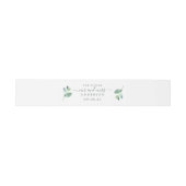 Bandeau De Faire-part Chic Script Future M. Mme Green Foliage Mariage (Plat)