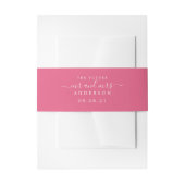 Bandeau De Faire-part Chic Script Future M. Mme Hot Pink Mariage (Devant example)