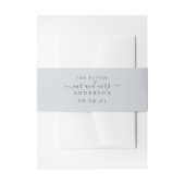 Bandeau De Faire-part Chic Script Future M. Mme Ice Blue Mariage (Devant example)
